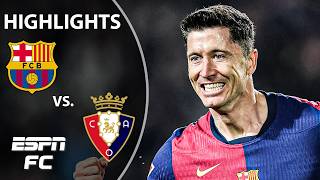 HIGHLY ANTICIPATED 🚨 Barcelona vs. Osasuna | LALIGA Highlights | ESPN FC