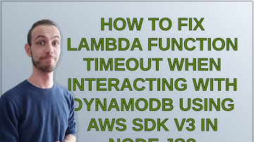 How to fix Lambda function timeout when interacting with DynamoDB using AWS SDK v3 in Node.js?