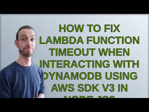 How to fix Lambda function timeout when interacting with DynamoDB using AWS SDK v3 in Node.js?
