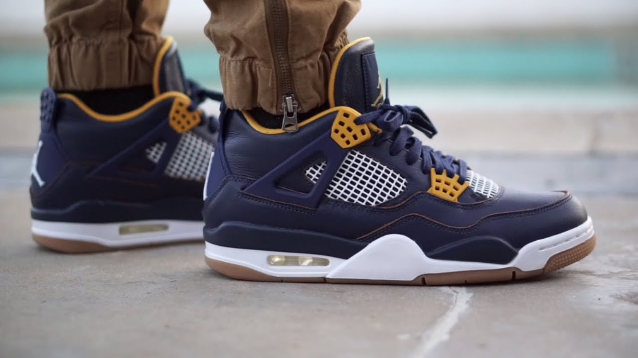 jordan 4 dunk from above on feet