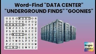 🧩😕Word Search : Data Center, Underground Finds, The Goonies