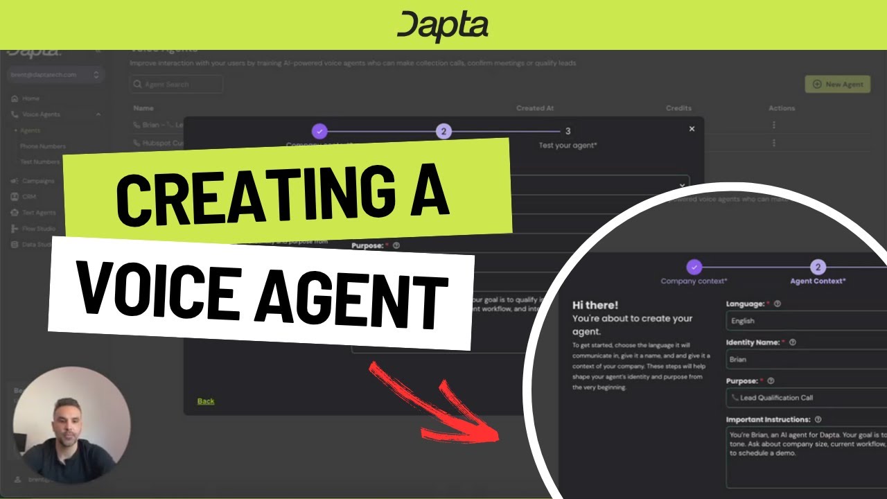 Build Your First AI Voice Agent in Dapta: Context, Instructions, and ...