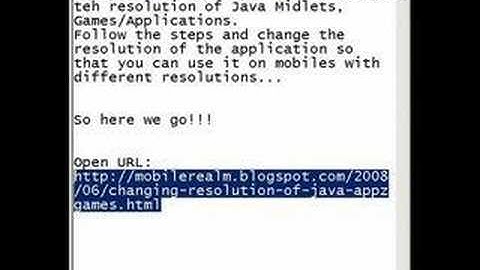 Change the resolution of Mobile Java games