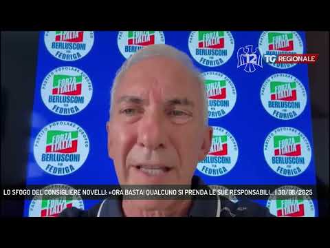 LO SFOGO DEL CONSIGLIERE NOVELLI: «ORA BASTA! QUALCUNO SI PRENDA LE SUE RESPONSABILI... | 30/08/2025