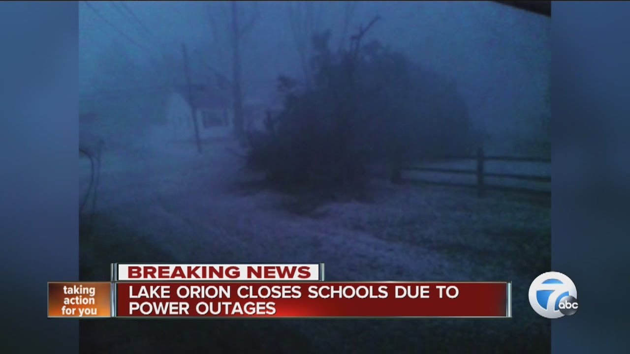 Lake Orion schools closed because of massive power outage YouTube