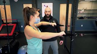 Diagonal pattern and rowing exercises for shoulder strengthening