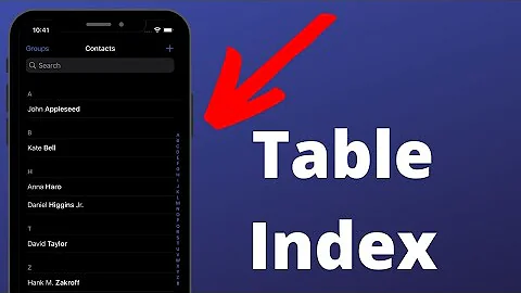 Add TableView Index Tutorial (Swift) – 2022