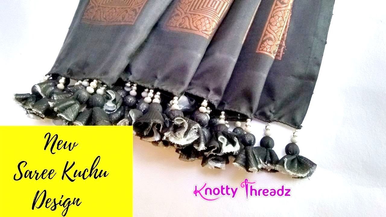 Net Threadz New Saree Kuchu Design Using Net Fabric | Super Easy to Make | Knotty ...