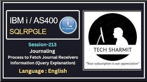 SQL to get information about Journal Receivers | ibmi training | as400 tutorial | as400 | ibmi as400