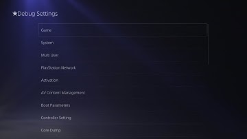 PS5 12.00 Debug Settings (Testkit)