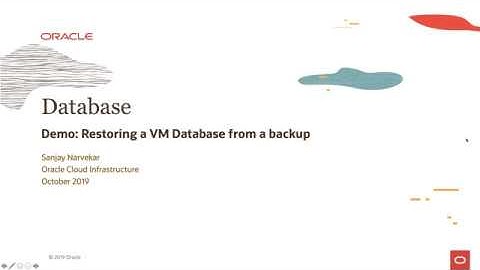 Database Level 100 - Demo 2 - Restoring a database in OCI from the latest database backup.