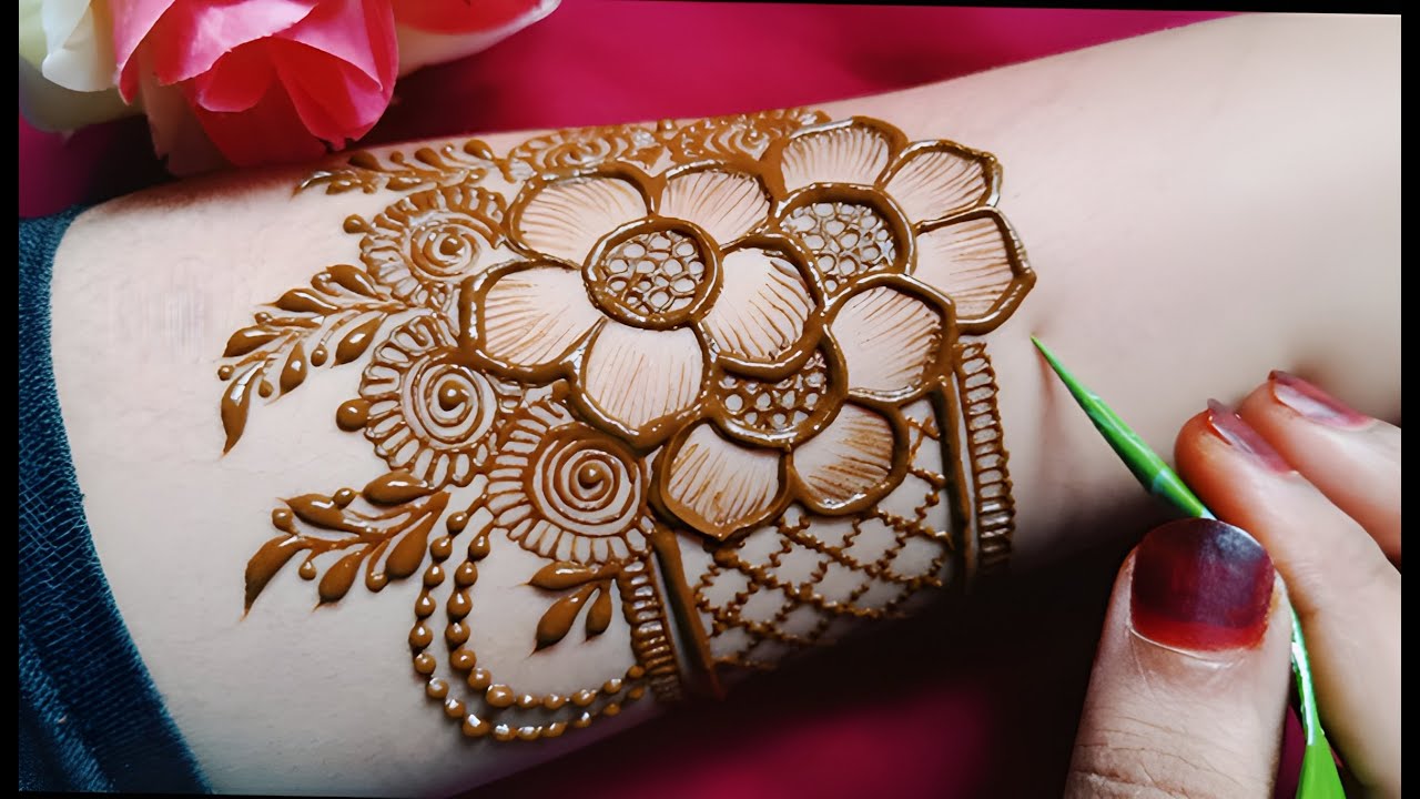 Beautiful floral front hand mehndi design 2025 / very simple full hand mehndi design for eid❤😍