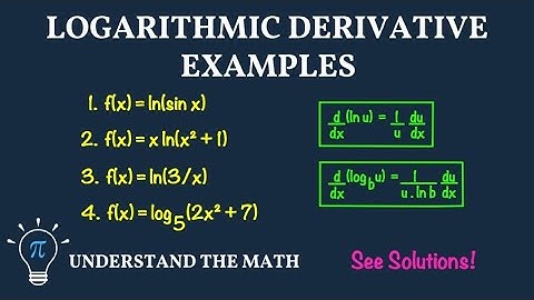 Examples: Derivatives of Logarithmic Functions | Calculus 1