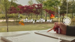 떨어지는 단풍잎을 잡으면 합격을 한다 study with me 스터디윗미 |  fireplace | no music 같이 공부해요