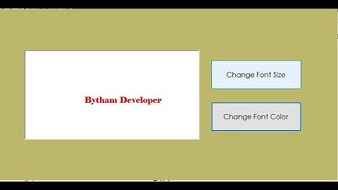 C# - How to Change Run time  font Color and Font size