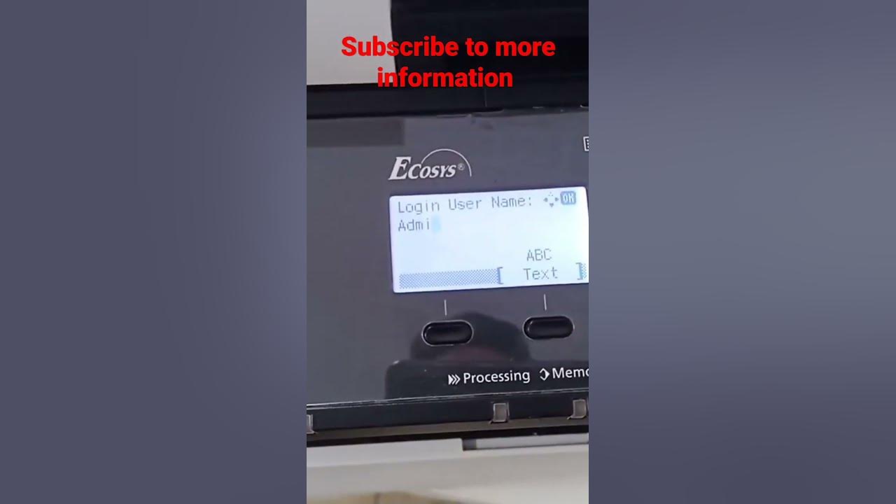 login username and password kyocera m2040dn enable network setting