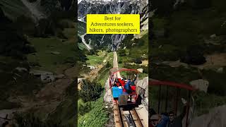 This is NOT a roller coaster… it’s a train 😱🚆| Gelmerbahn, Switzerland 🎥#gelmerbahn #europe #travel