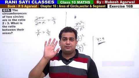 Class 10 Maths (Ex 16B Q15) Area of Circle,Sector & Segment (RS Aggarwal 2019)