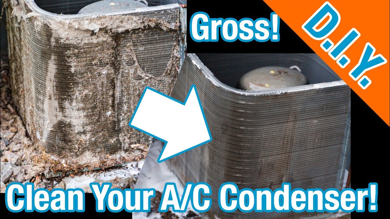 How To Clean Your Air Conditioner Condenser Coil Step By Step Youtube