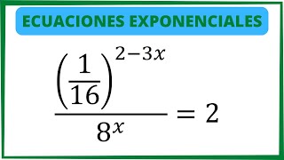 🟡Cómo resolver de ECUACIONES EXPONENCIALES | Ejercicios resueltos paso a paso.