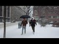 TORONTO SNOWSTORM WALK - Around The Downtown Core During The First Major Snowfall Of The Season - 4K