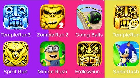 TempleRun2, zombie Run 2, Going Balls, TempleRun, spirit Run, Minon Rush, Endlessrun