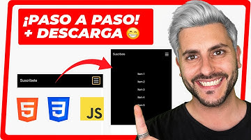 ✅ Cómo CREAR un MENU HORIZONTAL con HTML y CSS RESPONSIVE con JAVASCRIPT | Eduardo Fierro Pro