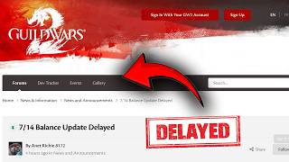 Balance Patch DELAYED for a day! DONT PANIC!