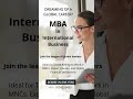 MBA in International Business | Degree in One Year | Distance Education and Open Mode