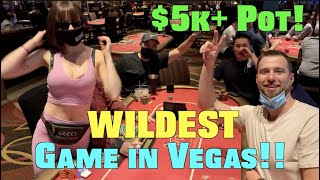 $5000+ ALL IN Pot In 5/10/20 NL @ WILDEST Poker Table In LV!!! Don't Miss! Poker Vlog Ep 162