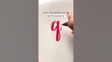 Day 19: Lowercase “q” Brush Lettering Tutorial | Learn Calligraphy With Me #shorts #satisfyingvideo