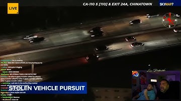 LosPollosTV and Dad react to successful stolen vehicle pursuit