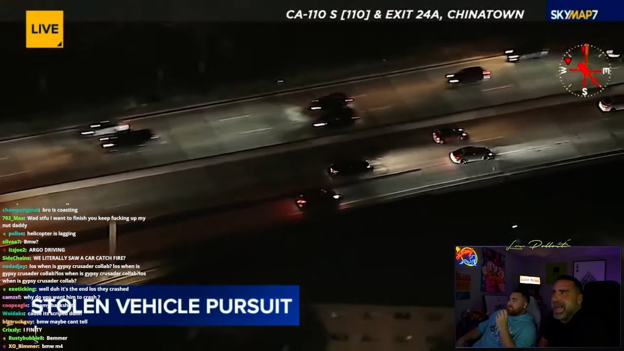 LosPollosTV and Dad react to successful stolen vehicle pursuit