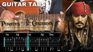 Pirates of the Caribbean theme | GUITAR TABS & CHORDS | Free Backing Track | Sushant Patil Music