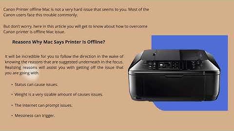 Solve Canon Printer Is Offline Mac Error