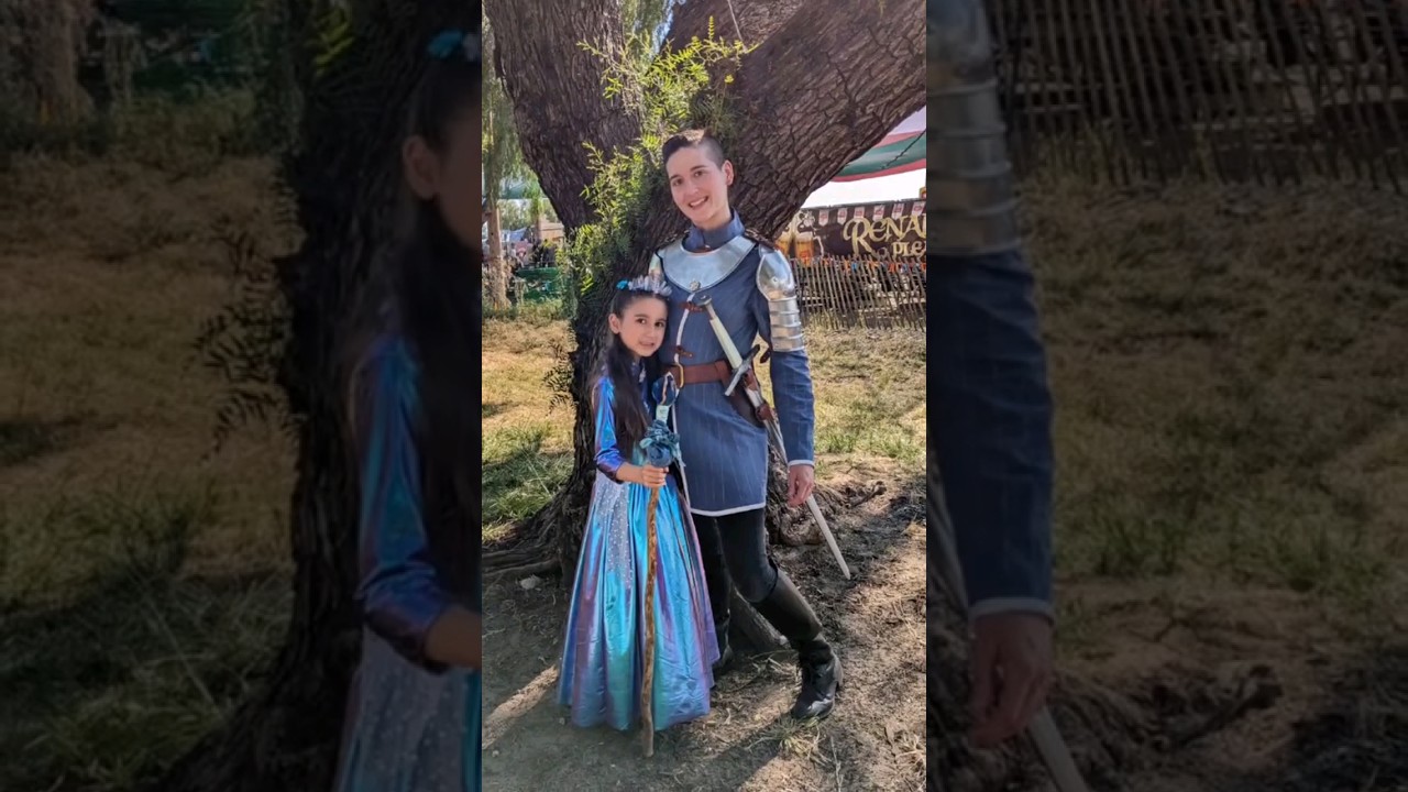 Hair Braiding at the REN FAIRE. Knight and Princess! 