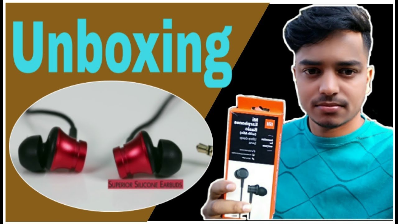 Mi Earphones Basic (with mic) Unboxing Mi Headphones Unboxing And