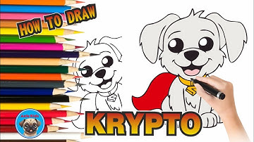 How to Draw Krypto the Superdog | Easy Drawing for Kids and Beginners