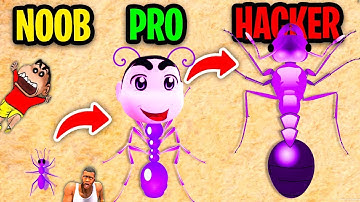 NOOB vs PRO vs HACKER in ANTS WORLD with SHINCHAN and CHOP