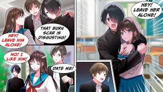 [Manga Dub] The pretty girl always stands up for the boy with a burn scar on his face... [RomCom]