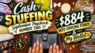 💚Cash Stuffing Paycheck #2💚| September 💚| 💚Sinking Funds & Wallet💚