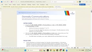 New Perspectives Excel 365 | Module 8: End of Module Project 2 Donnelly Communications