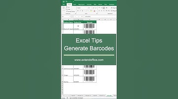 Generate Barcodes in Excel #excel #exceltips