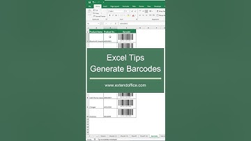 Generate Barcodes in Excel #excel #exceltips