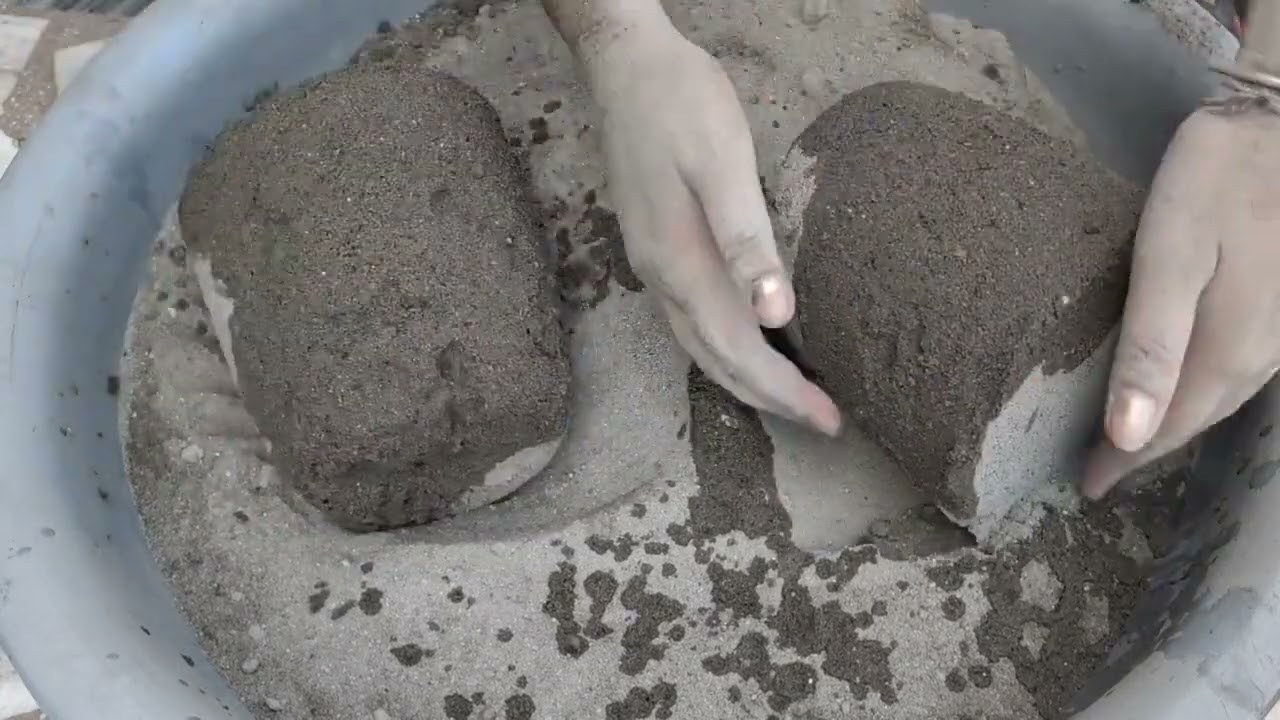 Dusty 🌪️ sand cement crumbling by SA ASMR
