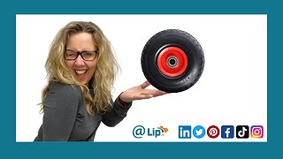 Massief wiel 4.00-4 metalen velg en kogellager | Lip.nl