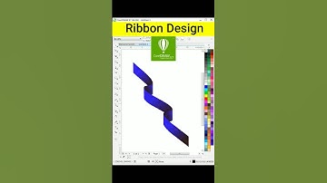 Ribbon Design in Coreldraw #coreldraw #shorts