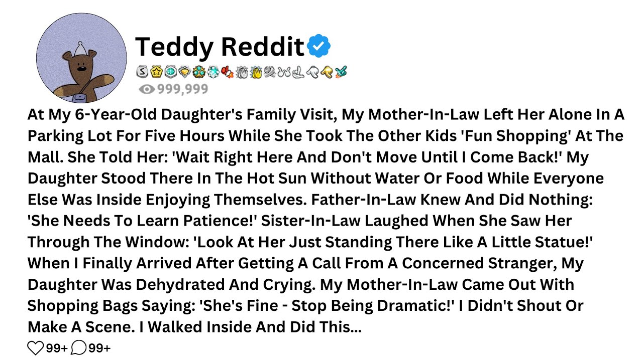 Когда моя 6-летняя дочь приехала в гости к родственникам, моя свекровь оставила ее одну на парков...