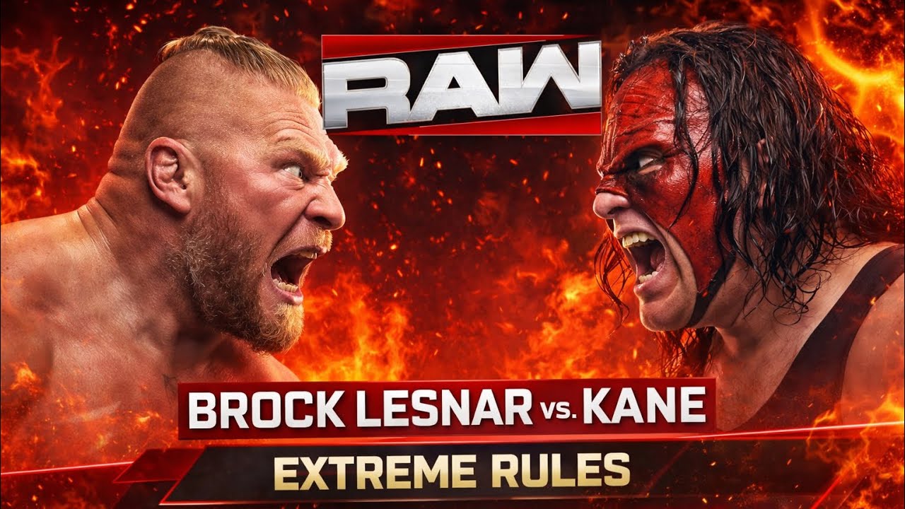 BROCK LESNAR VS KANE— EXTREME RULE MATCH FULL HD 4K!!! WWE RAW LIVE HD 4K! #wwe #viral #brocklesnar 