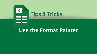 How to Use the Format Painter in Excel | Excel Tips & Tricks